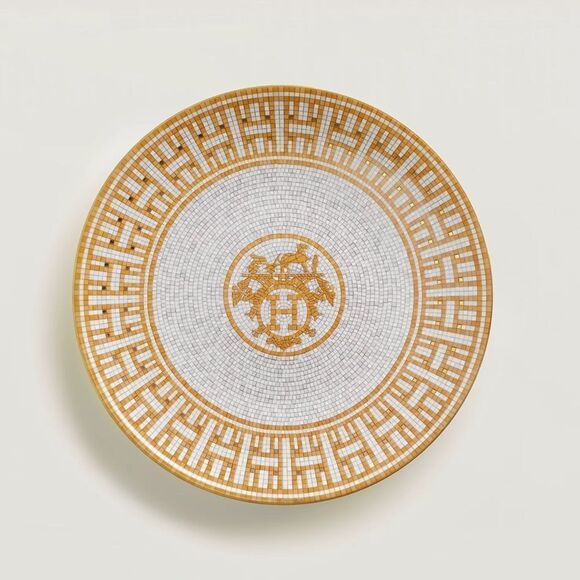 NWT Mosaique au 24 gold dessert plate 1 PIECE ONLY - Picture 1 of 8